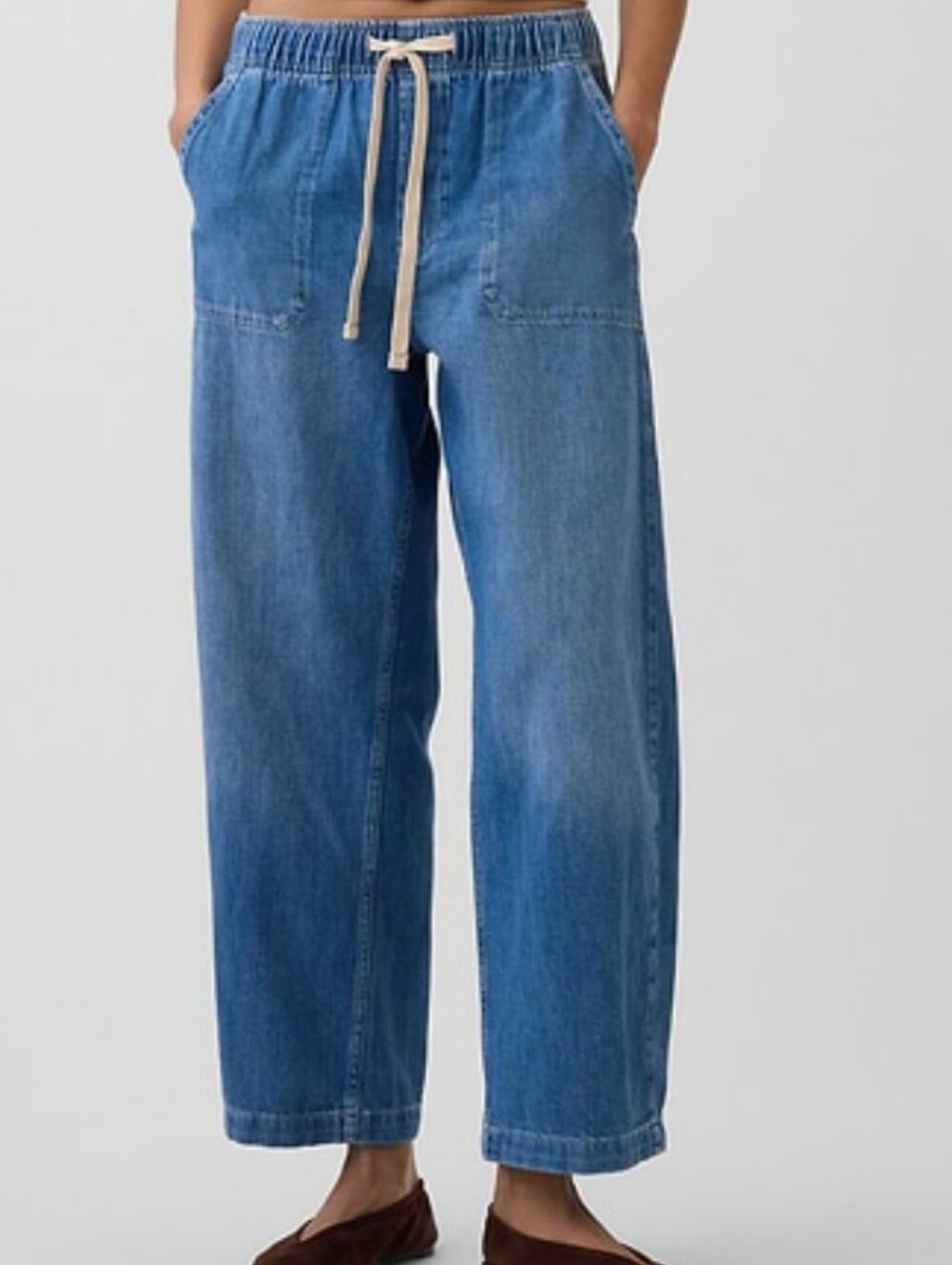 Gap Women's High Rise Easy Barrel Jeans Large Petite